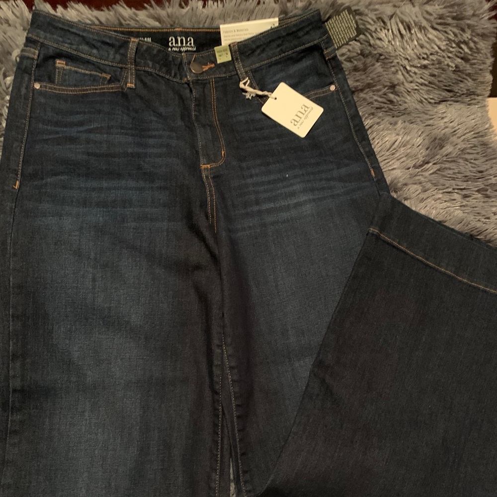 A.N.A High rise, wide leg Jeans. Size 8